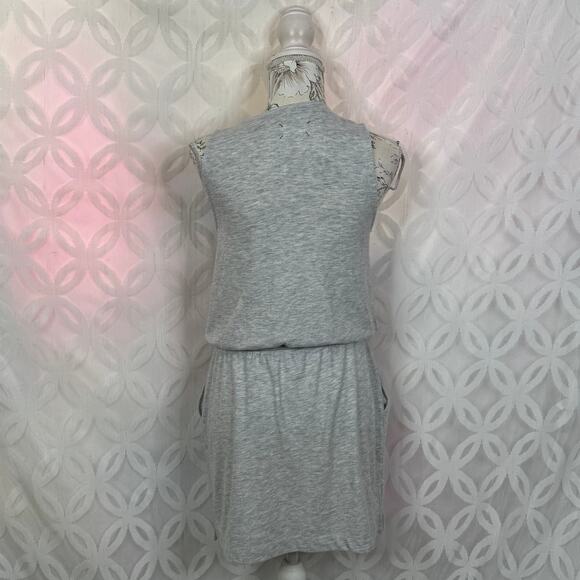 Lou & Gray Gray Knit Sleeveless Drawstring Pockets Casual  Dress - Picture 2 of 6